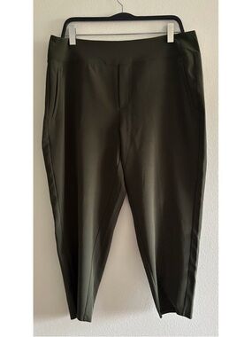 Athleta Olive Green Stretch Pull On Ankle Pants Size 18